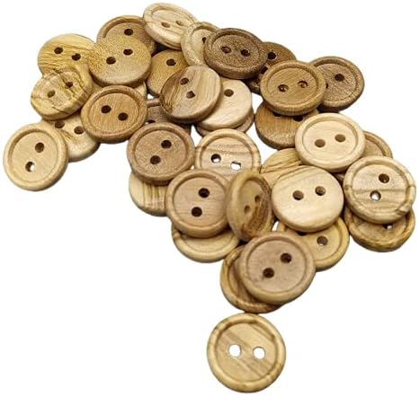 QUARKZMAN Botones De Madera, 30pcs 32L 4/5" (20mm) Bontones Redondos