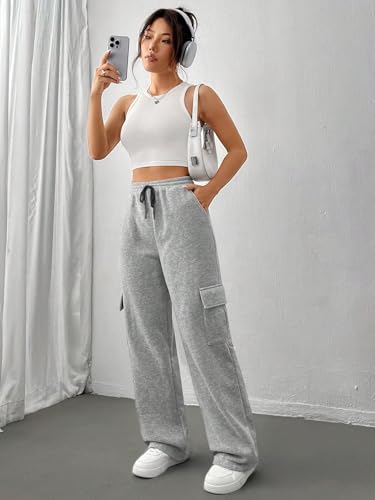 Image of KATECLO Women's Multi Flap Pocket Side Drawstring Waist Sweatpants