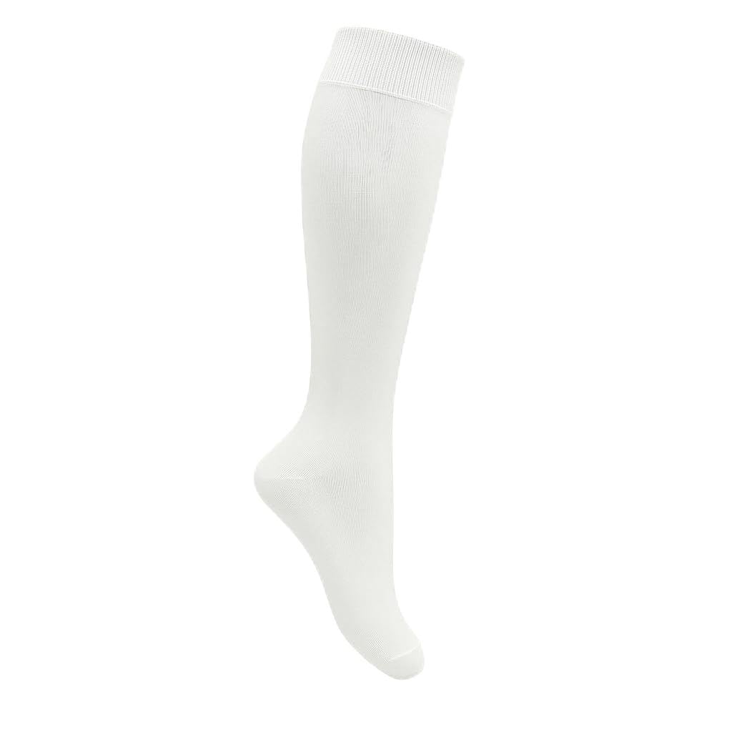 FitLegs - Life Compression Socks - 14-17mmHg for Work, Travel, & Pregnancy DVT Prevention - Unisex, Small, White