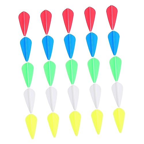 FOYTOKI 50pcs Rubber Archery Vanes Water Drop Shaped Fletchings for Arrow Stabilization Suitable for Target Shooting and Archery Projects