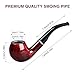 Joyoldelf Tobacco Pipe, Classic Smoking Pipe with Foldable Pipe Stand, Bent Tobacco Pipes for Smoking with Gift Box and Smoking Accessories