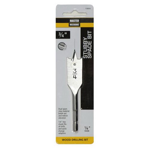 Stubby Spade Drill Bit, 3/4 x 4-In.