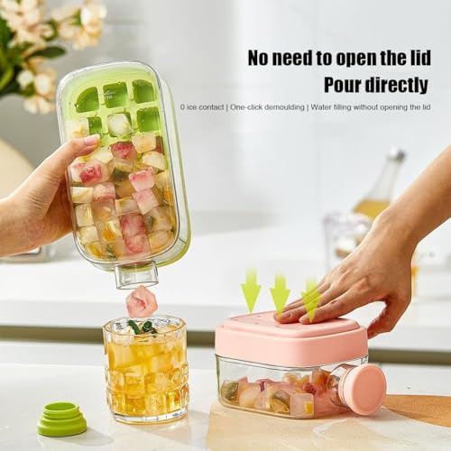 Vaso para hielo y agua 2 en 1 con tapa rosa 500ml miniatura 5