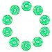 MUCHEN SHOP Poliédrico Dados,10 Piezas 12 Caras Dado para Dungeons & Dragons Dragones y Mazmorras D12 Dados para Mesa de Cartas DND RPG MTG 20mm Verde Transparente