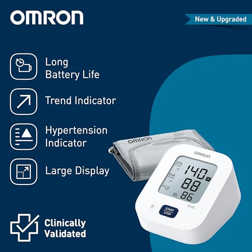 Image of Omron HEM-7181 Upper Arm Automatic Blood Pressure Monitor with Long Battery Life and Hypertension Indicator