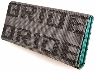 WOMENS BRIDE RACING FABRIC TRIFOLD TEAL WALLET LEATHER GRADATION FEMALE + Bride Key
