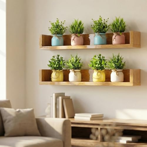Image of Dekorly Artificial Potted Plants, Artificial Plastic Eucalyptus Plants Small Indoor Potted Houseplants, Small Faux Plants for Home Decor Bathroom Office Farmhouse (Matka Multi Color)