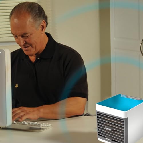 Image of Portable USB Personal Air Cooler and Evaporative Air Conditioner with Low Noise and User-Friendly Design