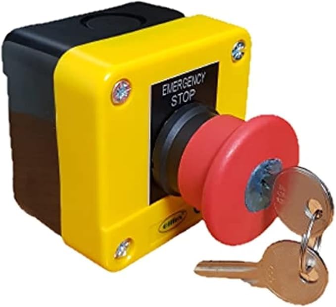 Giffex Emergency Stop Push Button Switch, Panic Switch with Two Keys