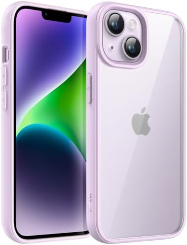 JETech Coque Magnétique pour iPhone 13 6,1 Pouces Compatible avec MagSafe, Étui Housse Antichoc Bumper, Cadre en TPU Mat de Couleur Unie, Dos Transparent Anti-Rayures (Rouge
