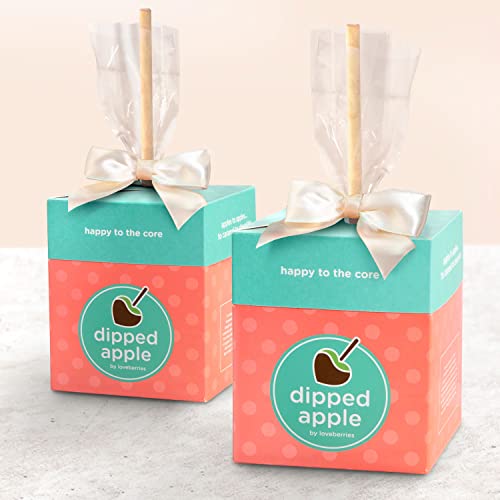 Celebration Milk and White Chocolate Covered Caramel Apples Pair