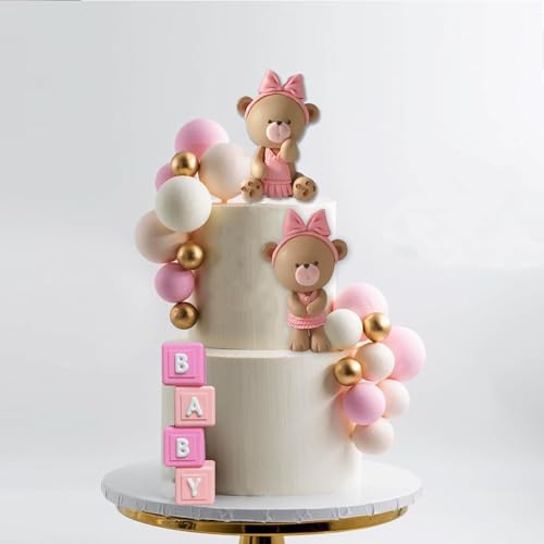 Havagdtm HAVA-LS-23-JJ-ZXG001 Bear Cake Toppers Balls Cake Decorations With Baby Letters thumb #2