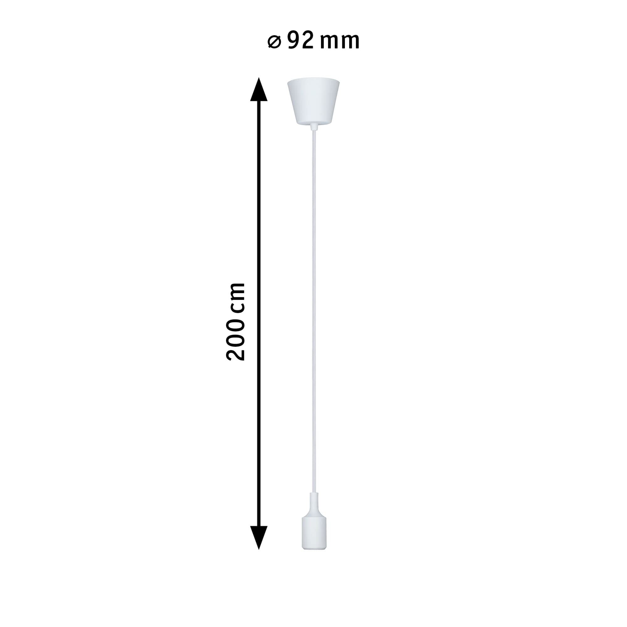 Paulmann 50383 Pendant luminaire Neordic Ketil max. 20 watt Pendant lamp White Ceiling lamp Silicone, Plastic Pendant luminaire E27 - Image 3