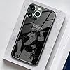 Anime Phone Case for iPhone 16 Pro Max, 9H Tempered Glass Back Soft Silicone Bumper, Japanese Manga Style Glossy Cover - Image 4