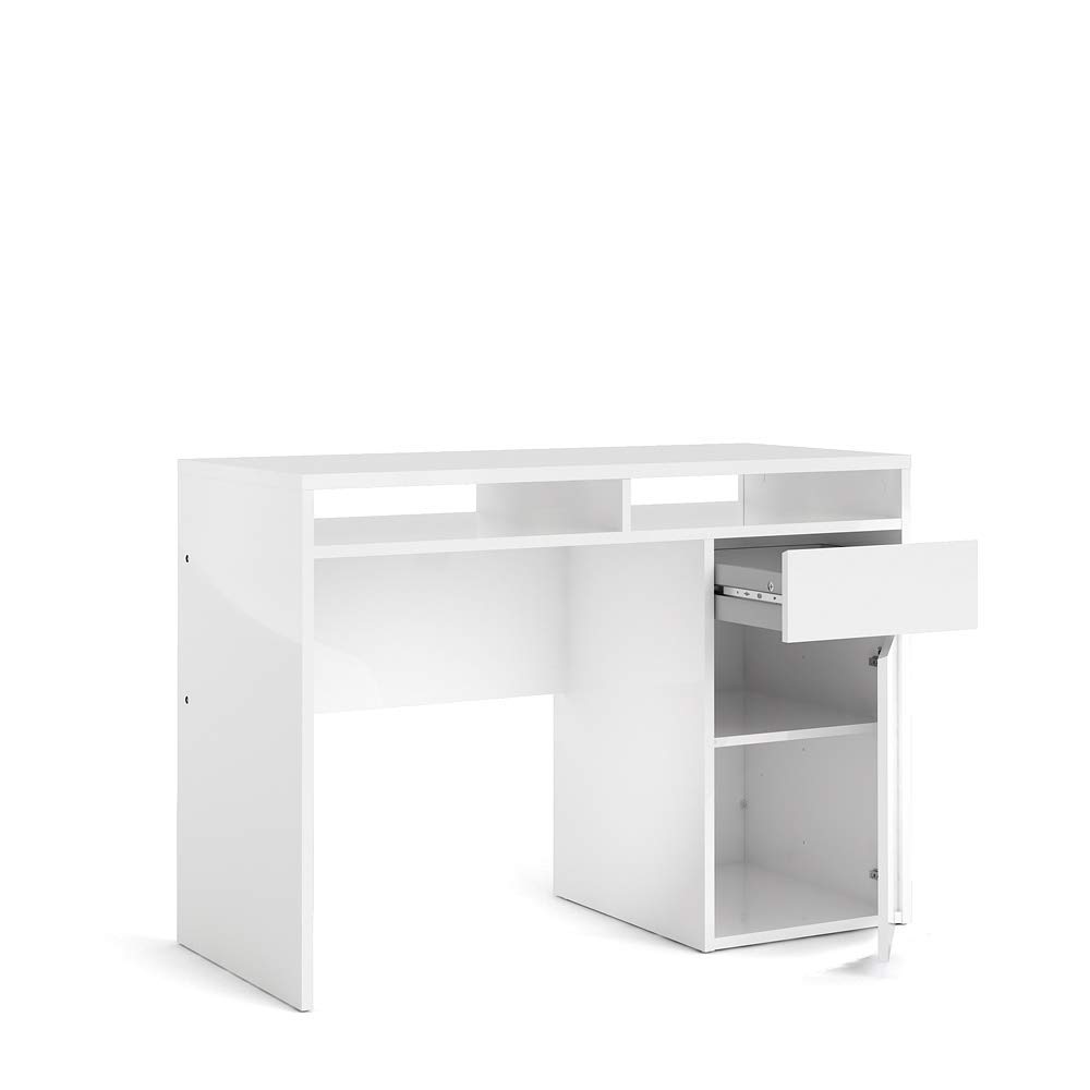 Tvilum Function Plus Bureau en Panneaux de Particules Blanc Brillant Taille L