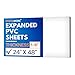 Expanded PVC Sheet - Lightweight Rigid Foam - 3mm (1/8 inch) - 24 x 48 inches - White - Ideal for Signage, Displays, and Digital/Screen Printing