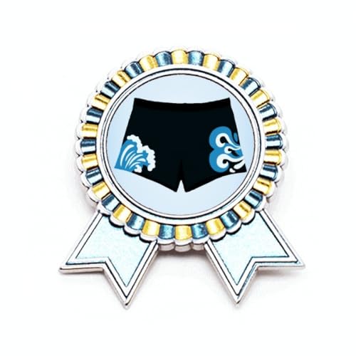 Badge à motif de troncs noirs en métal broche de vainqueur taille M