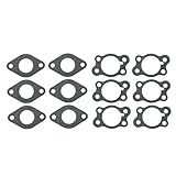 12Pcs Carburetor Gasket Compatible with EZ-GO Gas Golf Cart 295cc 350cc 4-Cycle Robin Engine Marathon Medalist TXT Freedom ST Sport ST350 MPT Workhorse 800 875 1200 Club Clays Car Shuttle Series