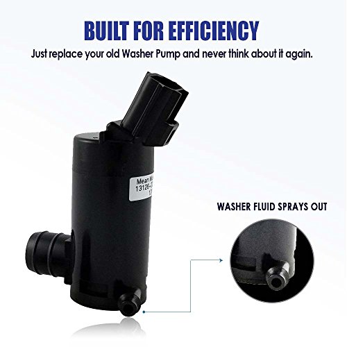 Mean Mug Auto 13126-232316B Windshield Washer Pump W/Grommet - Compatible With Ford, Lincoln, Mazda, Mercury - Replaces Oem #: 89017059 #TOP4