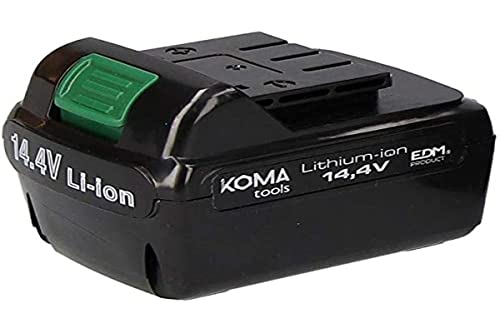 KOMA Tools 08730 Batterie de Rechange au Lithium ION pour perceuse/visseuse, 14,4 V