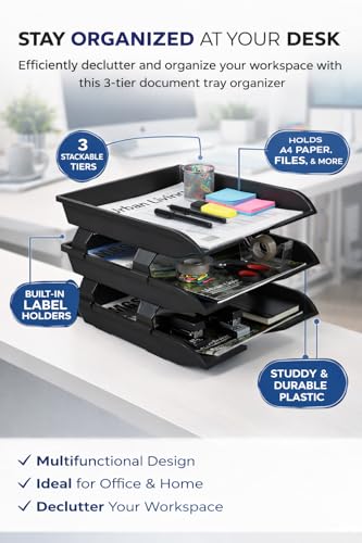 Image of Joystick Multi-Functional Desk Organizer for Office & Study Table | Desktop Storage Organizer for Files, Documents, Stationery, Pens, Notebooks & Office | Modern Workspace (Pack of 1)