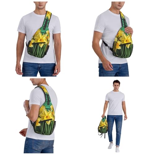 Bolso cruzado con flores amarillas para trekking miniatura 7