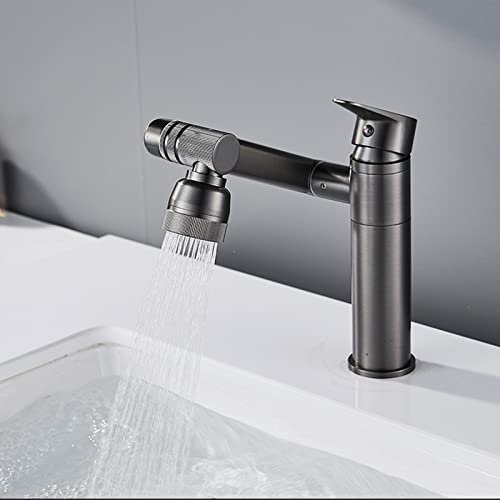 Adornos para baño, Lavabo de baño con Giro de 1080 Grados para Lavabo de baño, Lavabo de tocador, Ajustable Alto y bajo, 2 Niveles de Agua