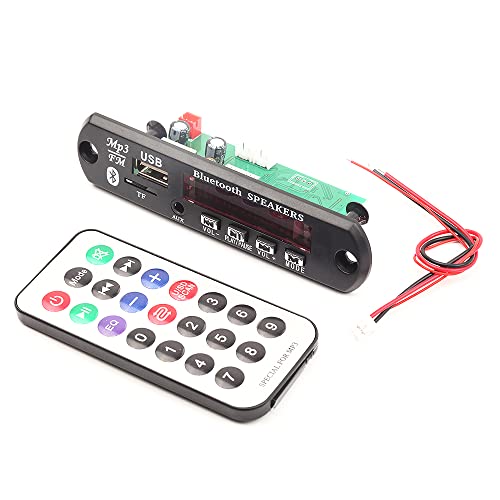 QIYQTIG 12V Bluetooth 5.0 MP3 Audio Decoder Board Module for Car USB MP3 Player TF Card Slot USB FM Remote Controller Decoding Board