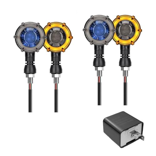 Clignotant moto LED 12V flash séquentiel bicolore 10mm pour customisation universelle