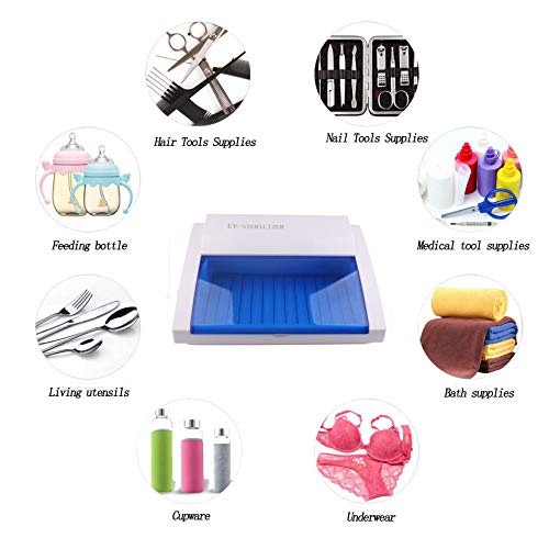 Esterilizador UV, Caja desinfectante de Belleza, Herramienta de Limpieza de Caja de desinfección con luz Ultravioleta para Pinzas de uñas, Pinzas y Cepillo de Dientes de Limpieza
