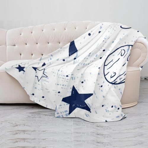 Couverture douce Doodle en microfibre légère pour un sommeil confortable en voyage
