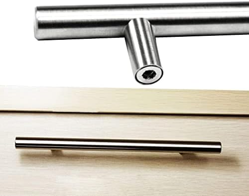 Cabinet Handles Shentian 10 Pcs 96mm Stainless Steel T bar Handle Kitchen Cup Board Cabinet Door Knobs,Brushed Nickel Stainless Steel Kitchen Cabinet New, Cabinet Pulls 96X150MM