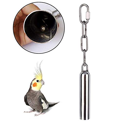 Bird Toy Bell,Stainless Steel Bell Bird Toys,Stainless Steel Hanging Bell,Heavy Duty Bird Cage Toys for Parrots, African Greys, Mini Macaws, Small Cockatoos, Cockatiels & More (Small or Large)?