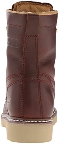 Ad Tec Men's 8" Laceup Full Grain Leather Work Boots, Redwood | Soft Toe, Slip Resistant, Mud Free Rubber Outsole Boot For Man | Image 2