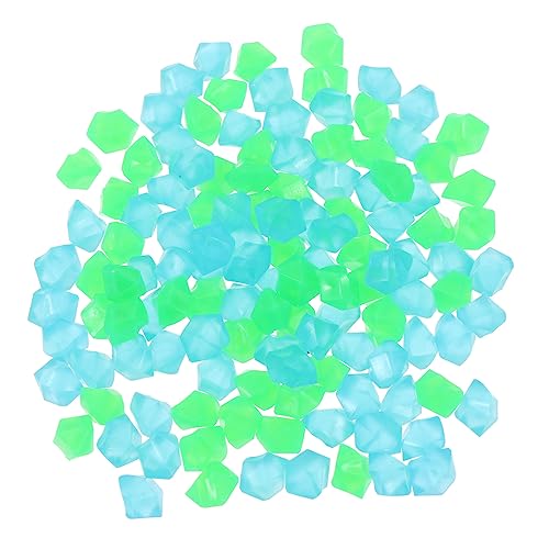 OFFSCH Aquarium Stone Decor 300pcs Night-Light Resin Pebbles Fish Tank Bottom