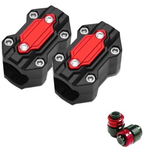 Pare-chocs moto V-Strom 650 1000 : bloc protection rouge anti-chute cadre