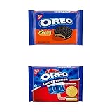 Bundle of OREO REESE'S Peanut Buttery Creme Chocolate Sandwich Cookies, 12.35 oz + OREO Firecracker Pop Sandwich Cookies, Limited Edition, 11.46 oz