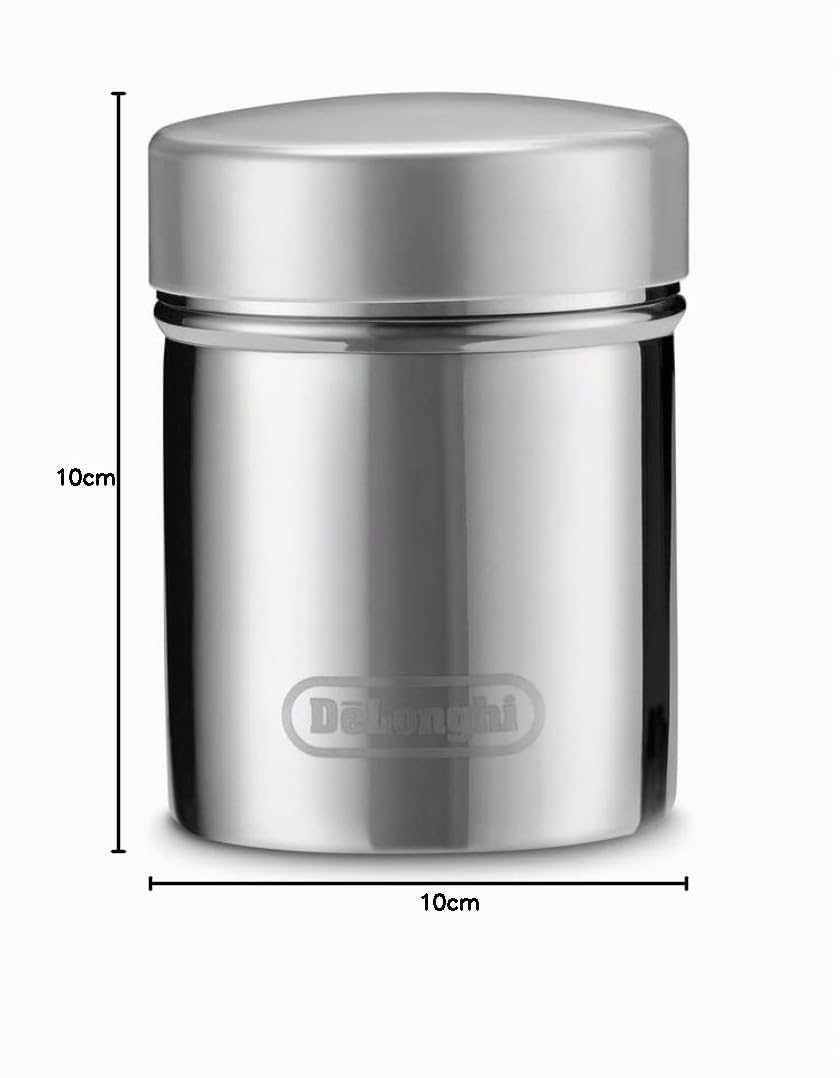 De'Longhi DLSC061 Edelstahl Kakao Streuer 175ml, Silber