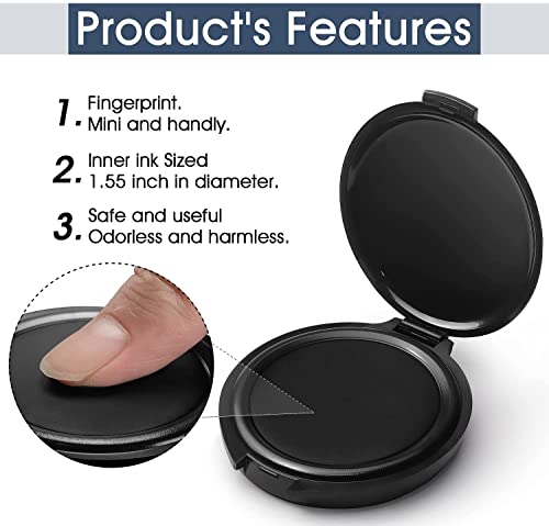 Fingerprint Ink Pad (Pack Of 2) - Thumbprint Ink Pad For Notary Supplies Identification Security Id Fingerprint Cards Law Enforcement Fingerprint Kit Black Ink Pad Stamp Pad Huella Dactilar #TOP3