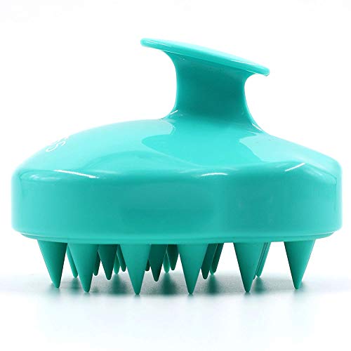 Ross Hair Scalp Massager Shampoo Brush with Soft Silicone Bristles for Manual Head Massager, Green