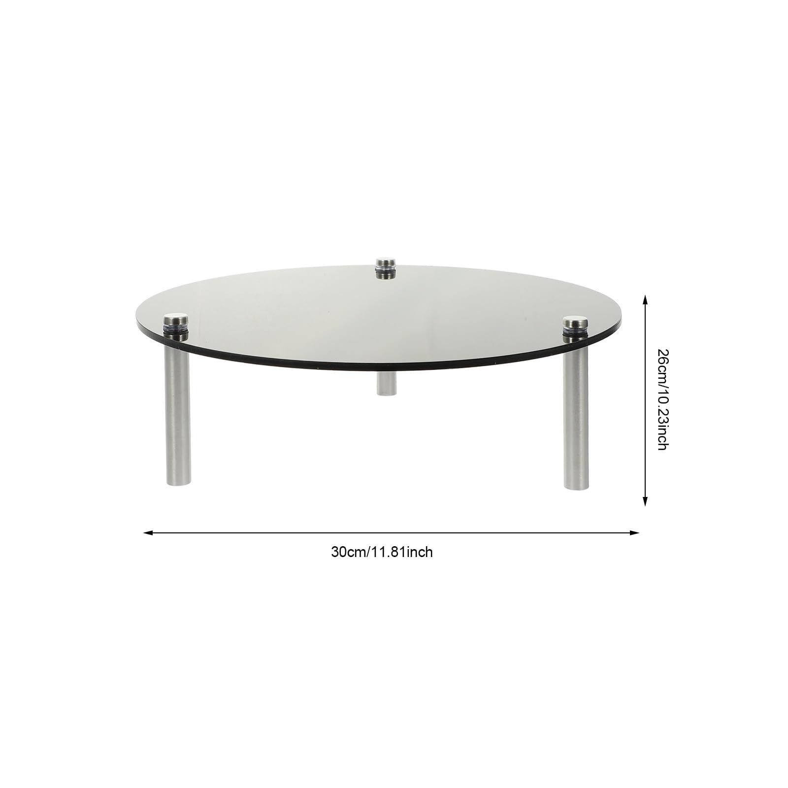 INOOMP Espositore per Torte a 3 Livelli in Acrilico Nero per Feste