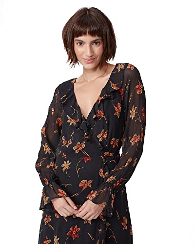 Paige Promenade Silk Dress, Black Multi, Small #TOP1