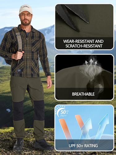 Jogwits Wanderhose Herren Outdoorhosen Wasserdicht Atmungsaktiv Taktische Hose Jagdhose Arbeitshosen Männer zum Outdoor-Aktivitäten