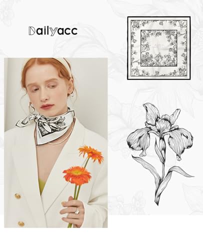 Dailyacc Hair Bandanas Scarf For Women Lightweight Fashion Neck Silk Satin Head Scarves For Sleeping Handbags Scarf