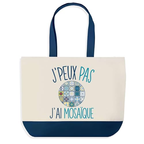 Sac de shopping bleu Planetee grand sac résistant pour charge lourde