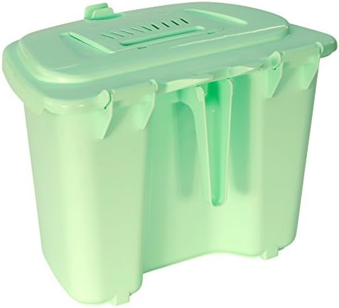 Aqua (Green/Blue) Kitchen Compost Caddy Bin - Vented Food Waste Recycling (7 Litre) 7L