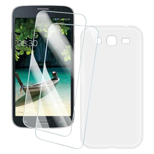 OAGELIM 2 Pack Protège-Écran + Coque Compatible avec Samsung Galaxy Mega 5.8 I9150 (5.8 Pouce)...
