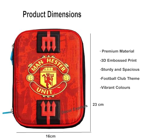 Image of LONGMIRE Plastic Pencil Box with Code Lock Pen Case Large Capacity Multi-Layer Multi-Function Storage Bag Secret Compartment Pencil Box for Kids- Multi-Color (Manchester Pouch)