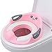 SONARIN Deska sedesowa do nauki korzystania z nocnika dla dzieci, przenośna deska sedesowa dla malucha, z odpinaną miękką poduszką, ochroną przed pryskaniem, uchwytem, oparciem, dla chłopców i dziewcząt, podwójna konstrukcja antypoślizgowa (różowa)