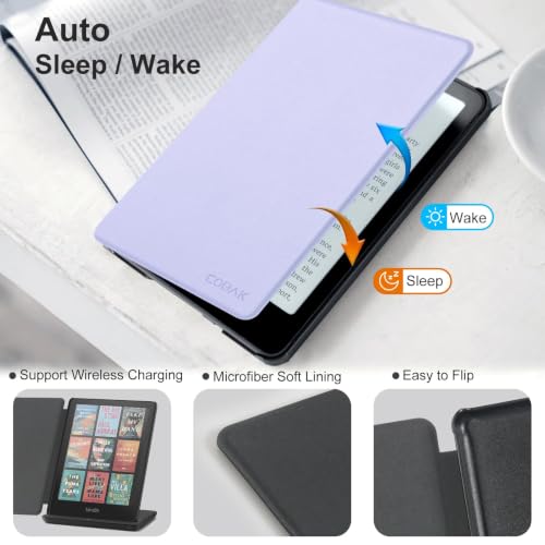 Image of CoBak Magnetic Case for 7 inch Kindle Paperwhite 12th Gen 2024 and Kindle Colorsoft - Compatible with iPhone MagSafe, for Samsung /Belkin /Anker Wireless Charging Pads, Lightweight, Auto Sleep Wake